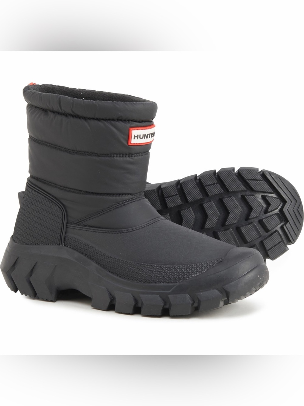 Hunter Intrepid Insulated Warm Snow Short Womens Boots Black Size 9 Winter Rain